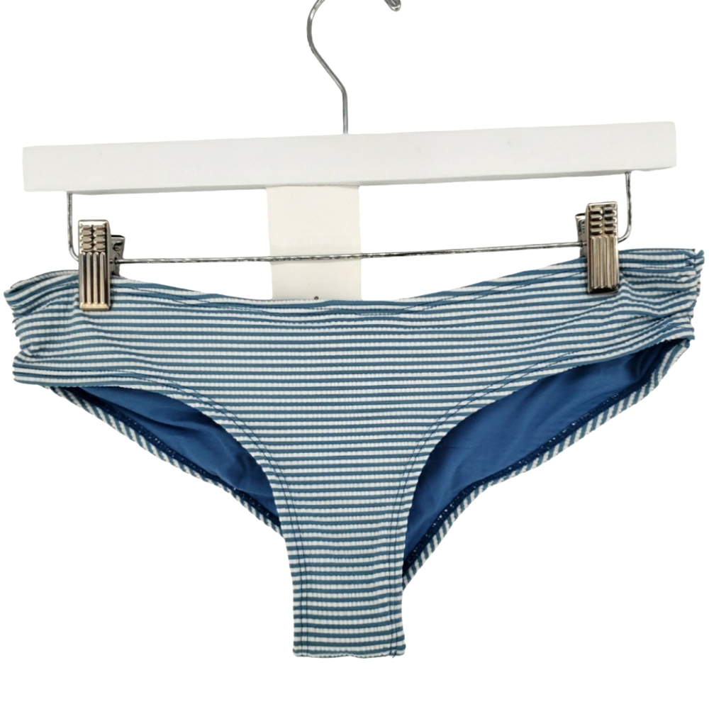 Quint Soul NWT Bikini Bottom Size Medium Blue & White Stripe Cheeky Coverage